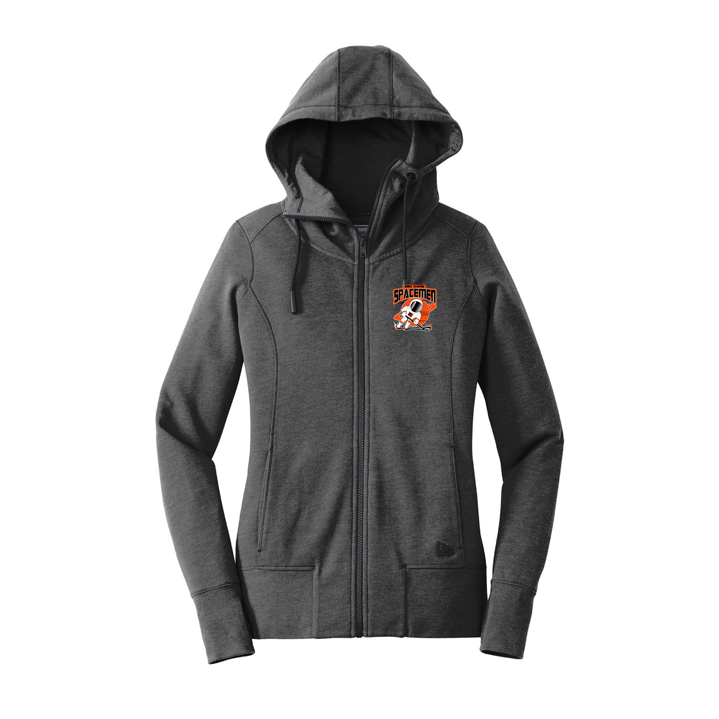 FW Spacemen Women's New Era Tri-Blend Fleece Full-Zip Hoodie