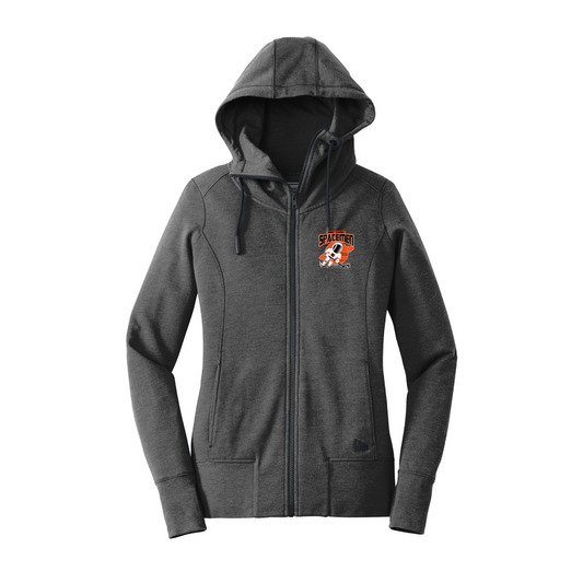 FW Spacemen Women's New Era Tri-Blend Fleece Full-Zip Hoodie